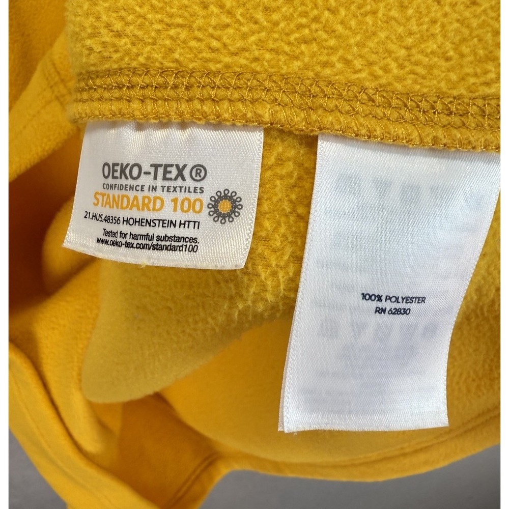 Lands End Women's Sz XL Yellow Mock Neck‎ Fleece 1/4 Zip Pullover Sweater - Picture 4 of 7